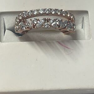 Elegant Rose Gold and Silver Women's Ring